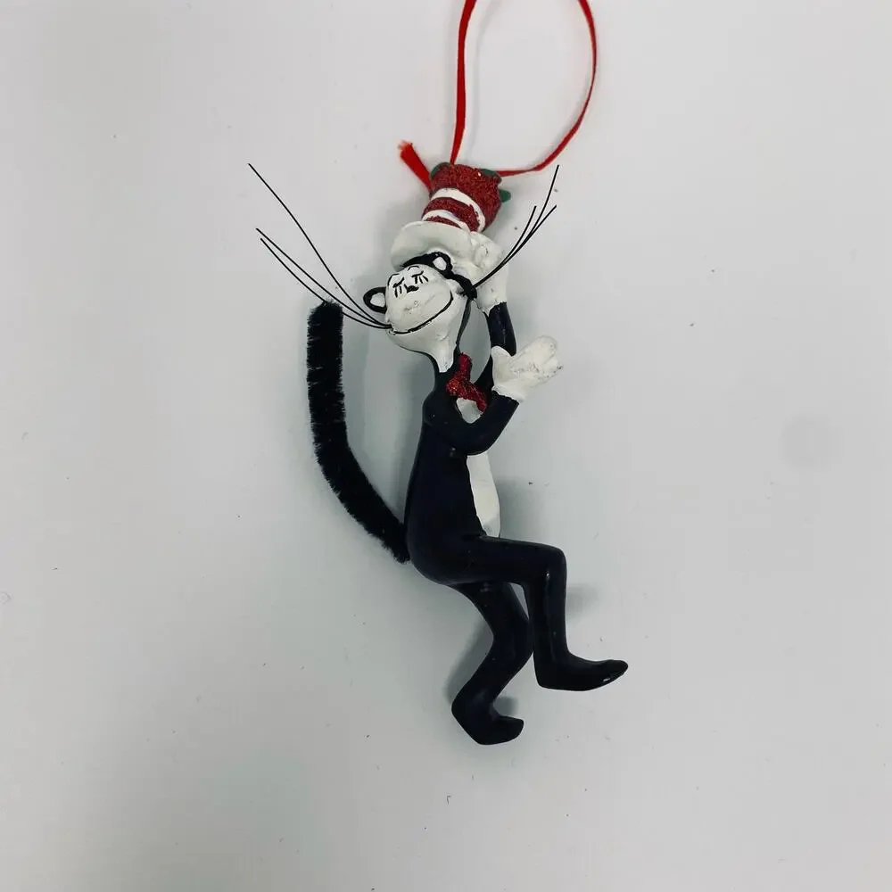 Cat in the Hat Dr. Seuss holiday Christmas ornament Department 56 2012